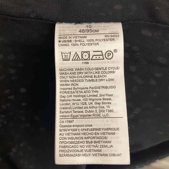 Banana Republic - Size 10 - Navy blue skirt w/multi colour polka dots - not worn - Picture 4 of 7